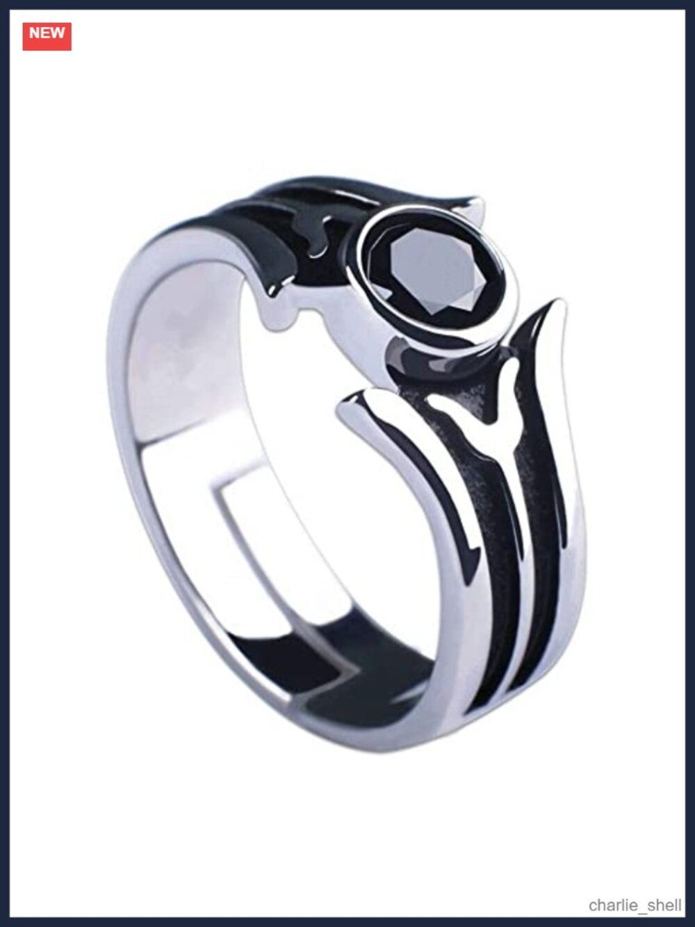 Anime Kirito Cosplay Ring Adjustable Metal Prop Gift for Fans
